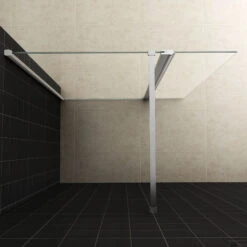 Wiesbaden Zijwand 30x200 Cm + Scharnierprofiel 10mm NANO Glas -Winkel Voor Huis- En Badkamerartikelen 20.3842 3