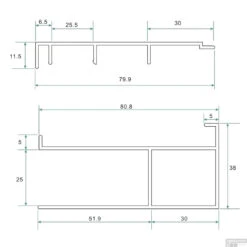 BWS Erie Verbredingsprofiel Voor Douchewand Aluminium 3x202 Cm -Winkel Voor Huis- En Badkamerartikelen 20.3882 3 1