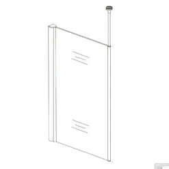 Verticale Stabilisatiestang Met Plafond Bevestiging Wiesbaden Chroom Voor 10 Mm -Winkel Voor Huis- En Badkamerartikelen 20.3894 1