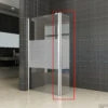 Zijwand Wiesbaden Voor Inloopdouche Met Links Scharnierend Profiel En Schaamband 35x200 Cm 10 Mm NANO Glas