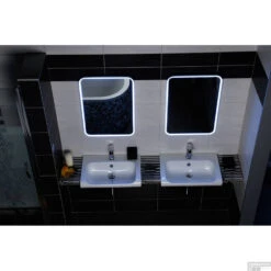 Badkamerspiegel Sapho Float 60x80 Cm LED-Verlichting Frame Wit -Winkel Voor Huis- En Badkamerartikelen 22572 badkamerspiegel sapho float 60x80 cm led verlichting frame wit 11