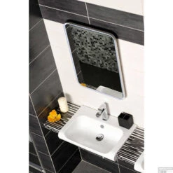 Badkamerspiegel Sapho Float 60x80 Cm LED-Verlichting Frame Wit -Winkel Voor Huis- En Badkamerartikelen 22572 badkamerspiegel sapho float 60x80 cm led verlichting frame wit 7