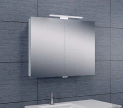 Spiegelkast Wiesbaden Met Led Verlichting 80x60 Aluminium