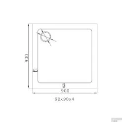 Douchebak Best Design Dona Laag Model 90x90x4cm -Winkel Voor Huis- En Badkamerartikelen 3801410 tech