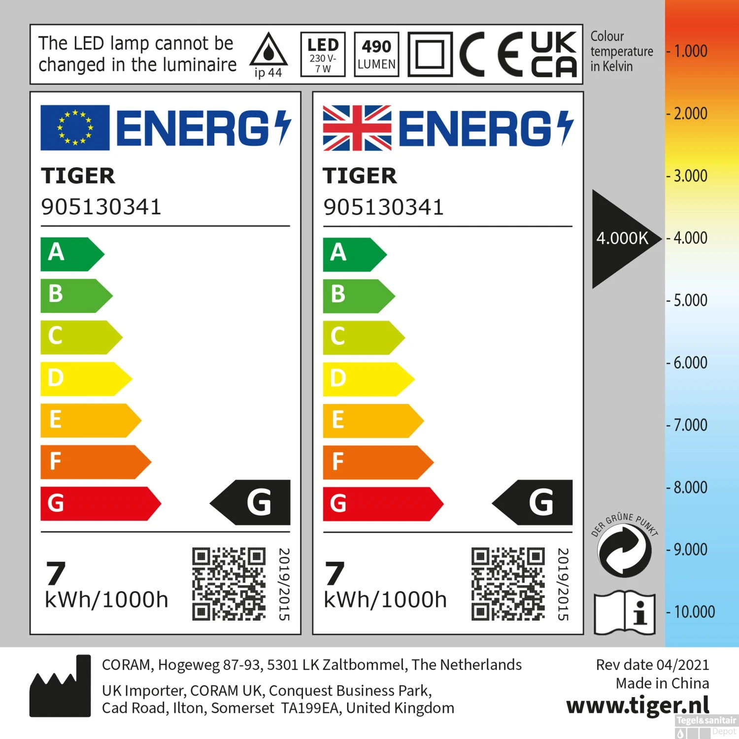 LED Spiegel Verlichting Tiger Aurel 4000K 30 Cm Chroom 8 LED Spiegel Verlichting Tiger Aurel 4000K 30 Cm Chroom - Afbeelding 8