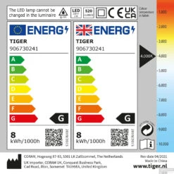 Spiegel Verlichting Tiger Ancis LED 4000K 40x4x10.5 Cm Mat Chroom -Winkel Voor Huis- En Badkamerartikelen 4008919067431 10