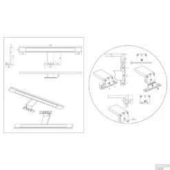 Spiegel Verlichting Tiger Ancis LED 4000K 40x4x10.5 Cm Mat Chroom -Winkel Voor Huis- En Badkamerartikelen 4008919067431 9