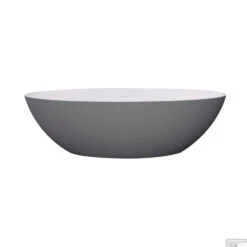 Winkel Voor Huis- En Badkamerartikelen 24 Vrijstaand Ligbad Best Design New Stone Dicolor 180x85x52 Cm Solid Surface Grijs / Mat Wit