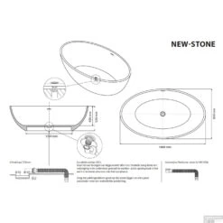 Vrijstaand Ligbad Best Design Craquelé-stone Just-Solid 180x85x52 Cm Lava Grijs -Winkel Voor Huis- En Badkamerartikelen 4010160 vrijstaand ligbad best design craquel stone just solid 180x85x52 cm lava grijs tech