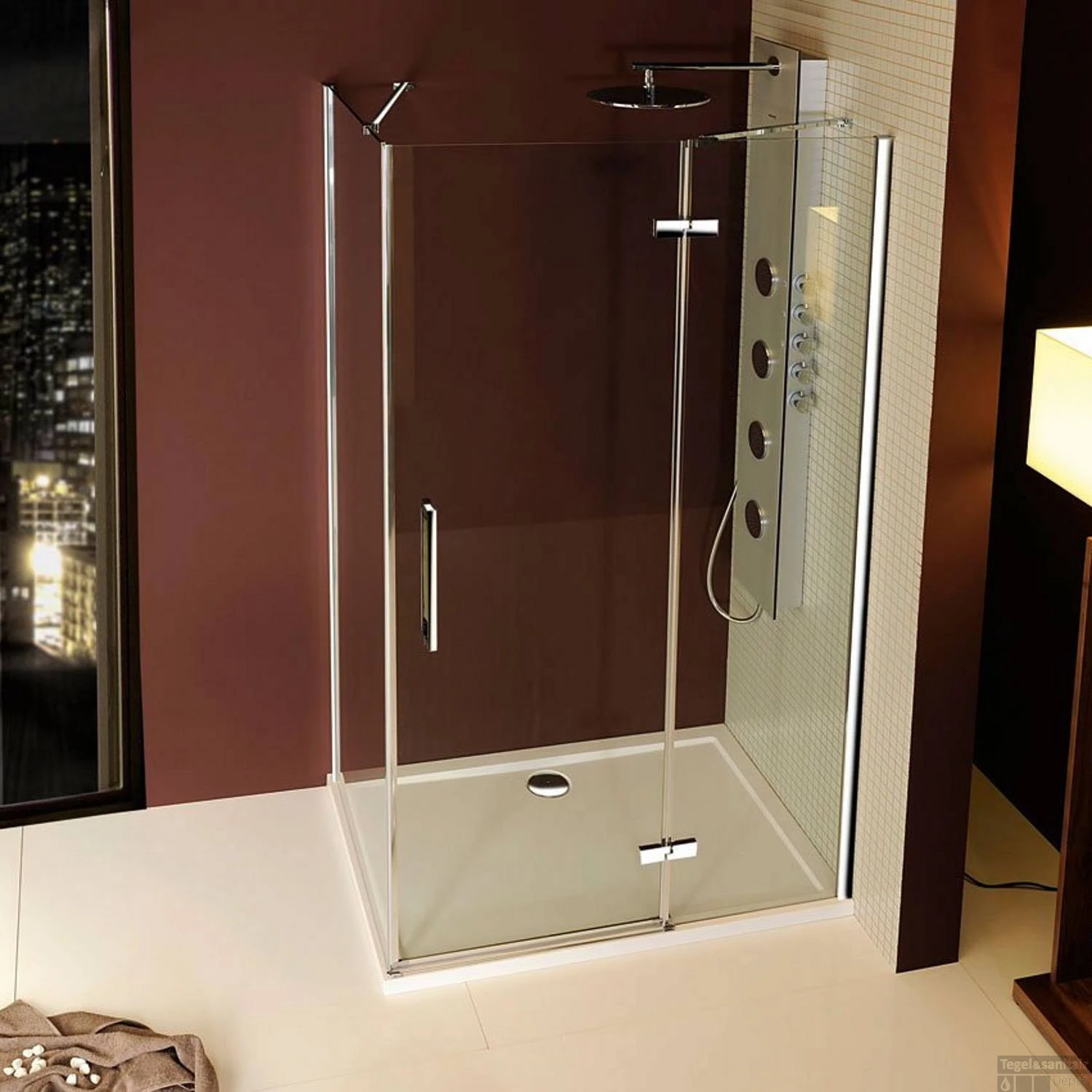 Douchebak Gegoten Marmer Sapho Karia 100x80x4 Cm Rechthoek Wit 2 Douchebak Gegoten Marmer Sapho Karia 100x80x4 Cm Rechthoek Wit - Afbeelding 2