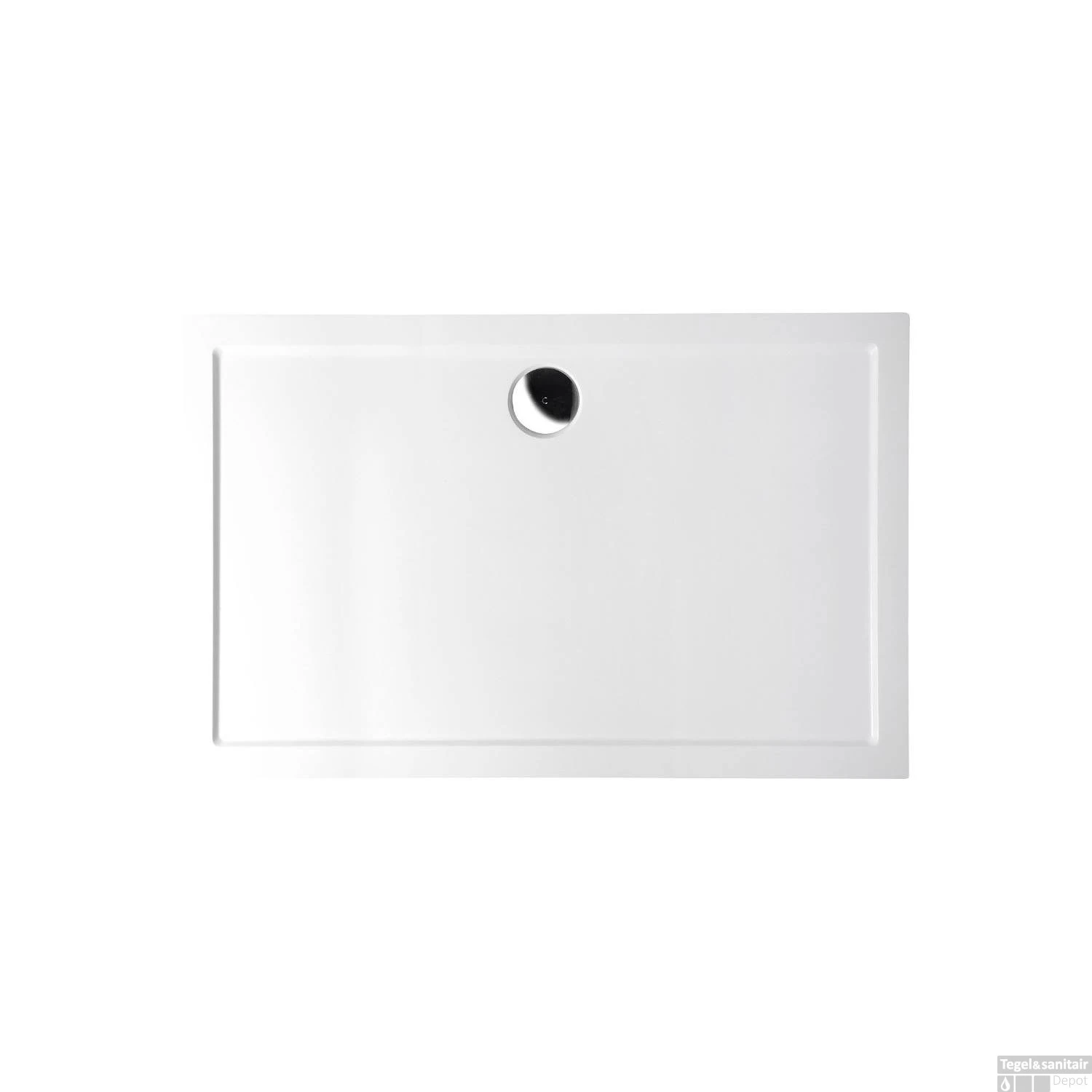 Douchebak Gegoten Marmer Sapho Karia 100x80x4 Cm Rechthoek Wit 1 Douchebak Gegoten Marmer Sapho Karia 100x80x4 Cm Rechthoek Wit