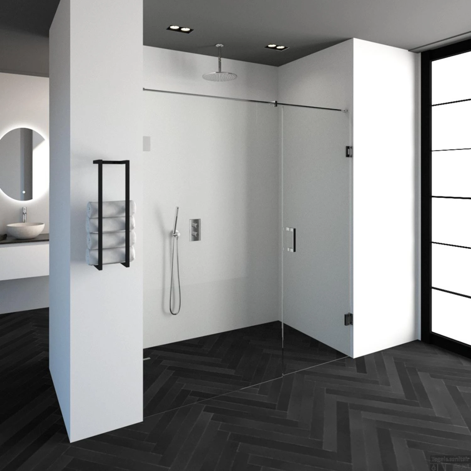 Nisdeur Compleet Just Creating Profielloos 2-Delig 180x200 Cm 110/70 Chroom 2 Nisdeur Compleet Just Creating Profielloos 2-Delig 180x200 Cm 110/70 Chroom - Afbeelding 2