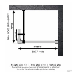 Inloopdouche Compleet Just Creating Profielloos 110/40 Cm Goud -Winkel Voor Huis- En Badkamerartikelen 4jc2 110 40 t 4
