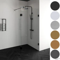 Complete Profielloze Inloopdouche Draaibare Zijwand 40cm (Alle Kleuren En Maten)