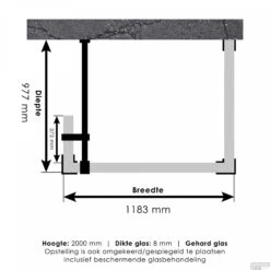 Inloopdouche Compleet Just Creating Profielloos 100x120/40 Cm Reversed Koper -Winkel Voor Huis- En Badkamerartikelen 4jc5 100x120 40 tt