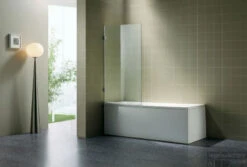 Winkel Voor Huis- En Badkamerartikelen 47 B&w-luxury Bagno Badwand 80x140cm. Chroom-helder Clean