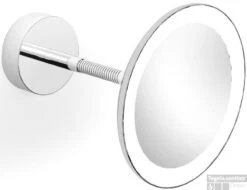 B&w-luxury Happy Cosmeticaspiegel Wandmodel M/led Verlicht./schakl. Chroom