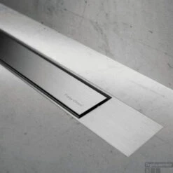 Easydrain Compact Modulo Design Douchegoot 120cm.met Rooster Z4 En Waterslot 50mm. Rvs Geborsteld