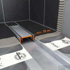 Easydrain Compact Taf Modulo Design Douchegoot 70 Cm.met Rooster Zero+ Waterslot 30mm. Chroom -Winkel Voor Huis- En Badkamerartikelen 81493 1