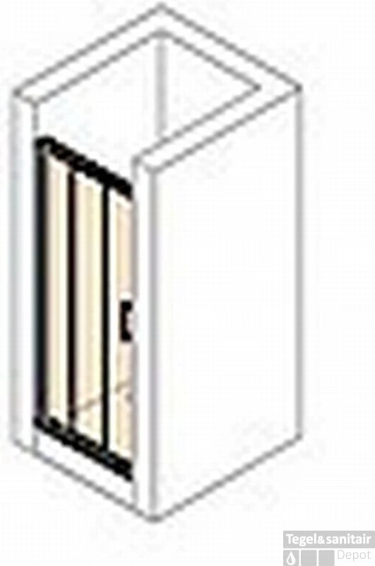 Huppe Classics 2 2-dlg. Nis Schuifdeur 90 X 190 Cm. Met Segment Matzilver-antiplaque Glas 1 Huppe Classics 2 2-dlg. Nis Schuifdeur 90 X 190 Cm. Met Segment Matzilver-antiplaque Glas