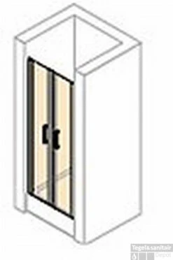 Huppe Classics 2 Pendeldeur 80 X 200 Cm. In Nis Zilver Glans-helder Glas