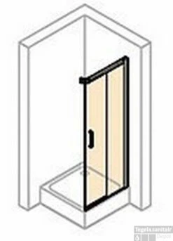 Huppe Classics 2 Easy Entry 2-dlg. Hoekinstap Helft 100 X 200 Cm. Rechts Matzilver-helder Glas