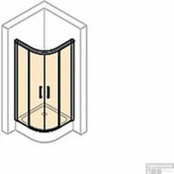 Winkel Voor Huis- En Badkamerartikelen 43 Huppe Classics 2 Easy Entry Kwartrond Met Schuifdeur 90/90x200 Cm. R550 Zilver Glans-helder Glas