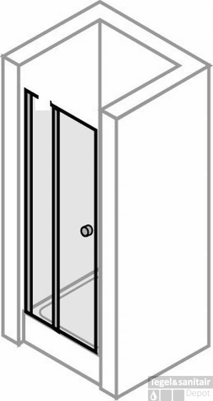 Huppe Design Pure Nis Draaideur 120 X 200 Cm. Met Segment Chroom Look-helder Glas 1 Huppe Design Pure Nis Draaideur 120 X 200 Cm. Met Segment Chroom Look-helder Glas