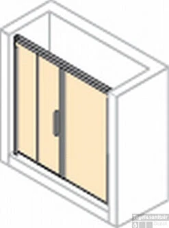 Huppe Design Pure Nis Draaideur 140 X 200 Cm. Met Segment En Zijdeel Matzilver-antiplaque Glas