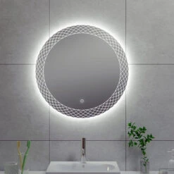 Badkamerspiegel Wiesbaden Deco Rond Met LED Verlichting 60 Cm