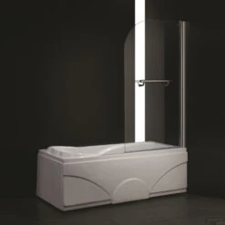 Badwand Boss & Wessing Bibi Afgerond 80x140cm Scharnierend Omkeerbaar 6mm -Winkel Voor Huis- En Badkamerartikelen badwand boss wessing bibi afgerond 80x140cm scharnierend omkeerbaar 6mm 2 1