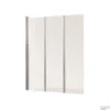 Badwand VM Go Malia 3-delig 130x140cm Scharnierend Chroom Profiel 5mm Veiligheidsglas