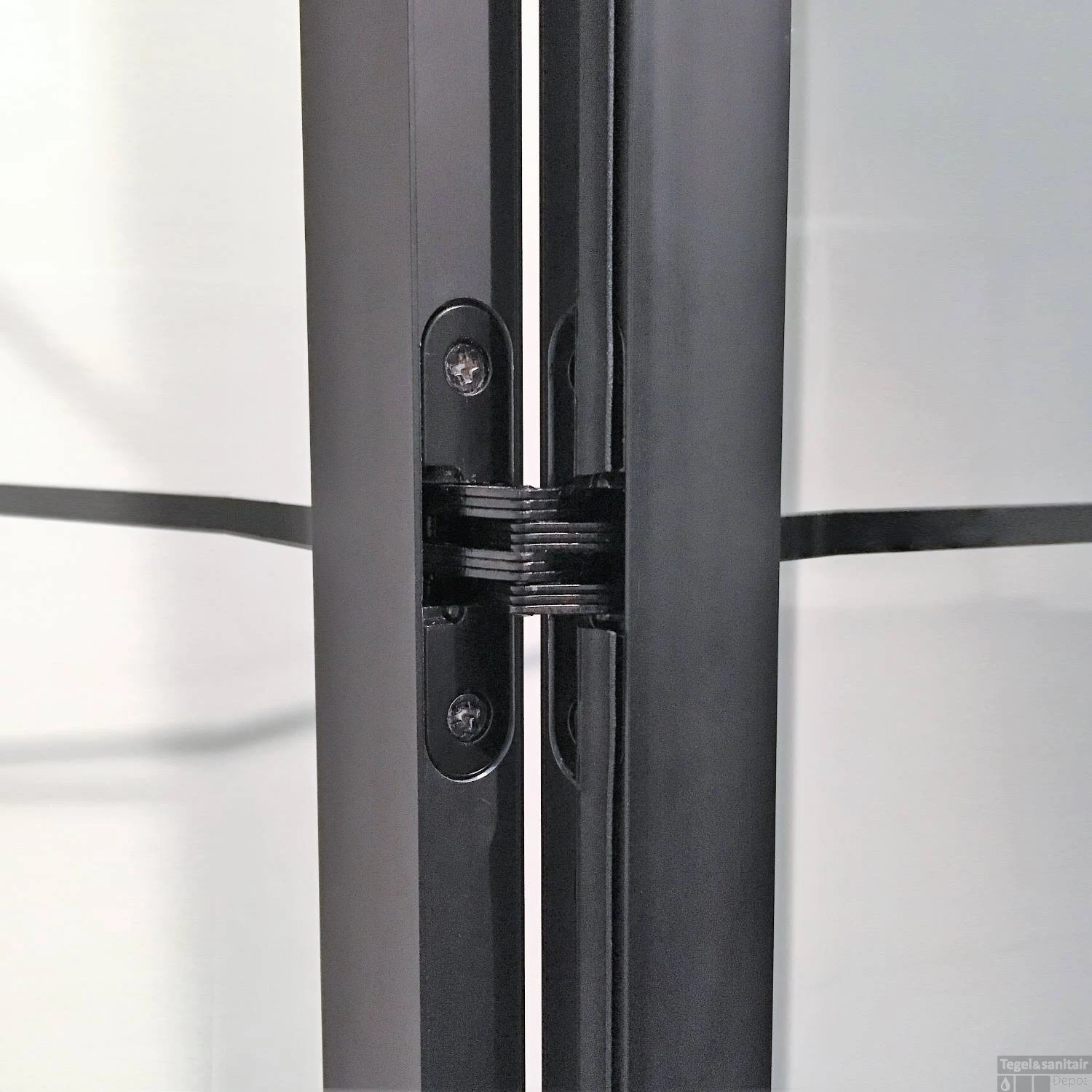 BWS Douchecabine Frame 80x110 Cm 8 Mm NANO Glas Mat Zwart Raster 4 BWS Douchecabine Frame 80x110 Cm 8 Mm NANO Glas Mat Zwart Raster - Afbeelding 4