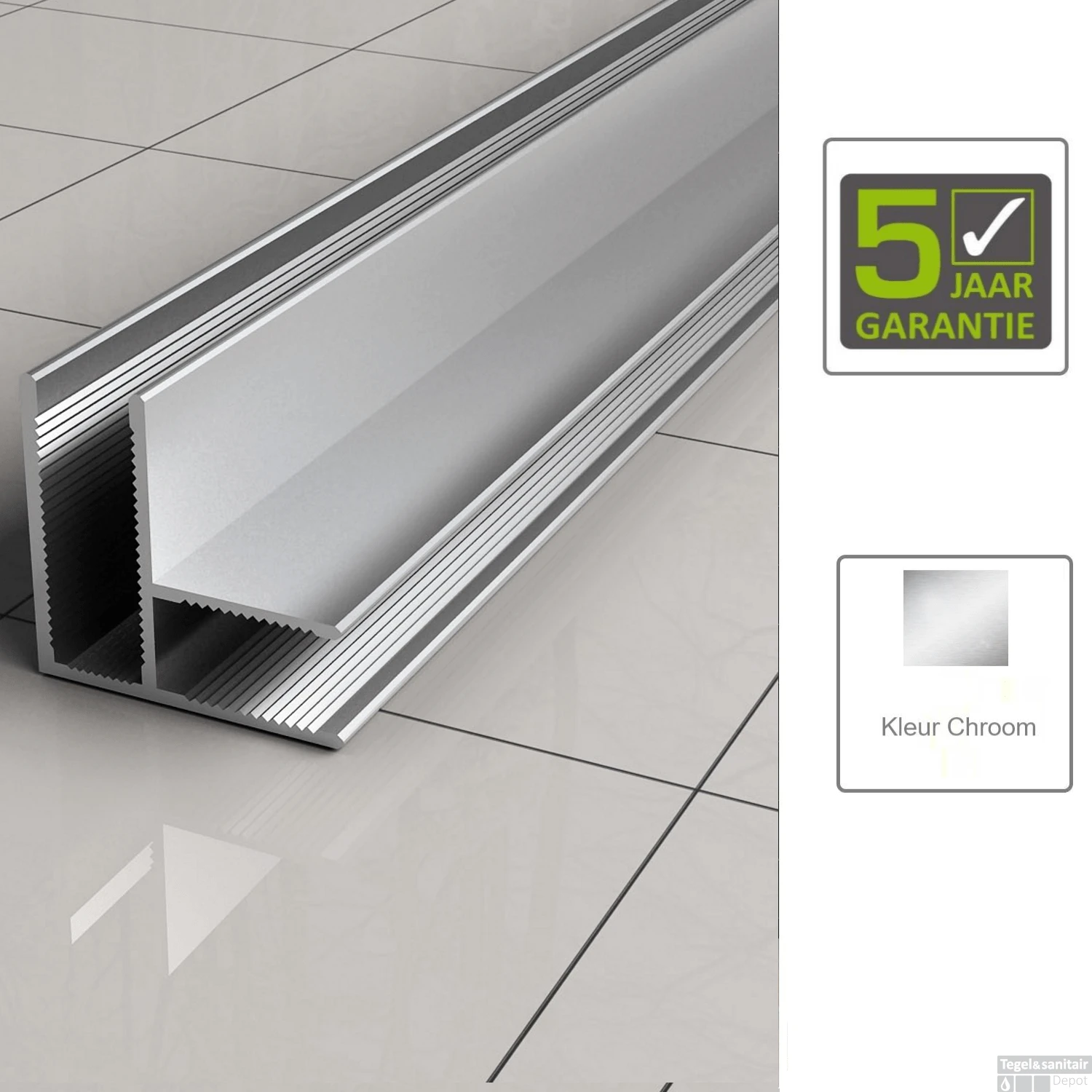 BWS Hoekprofiel 90 Graden T.b.v. Glaswand 1 Cm 1 BWS Hoekprofiel 90 Graden T.b.v. Glaswand 1 Cm