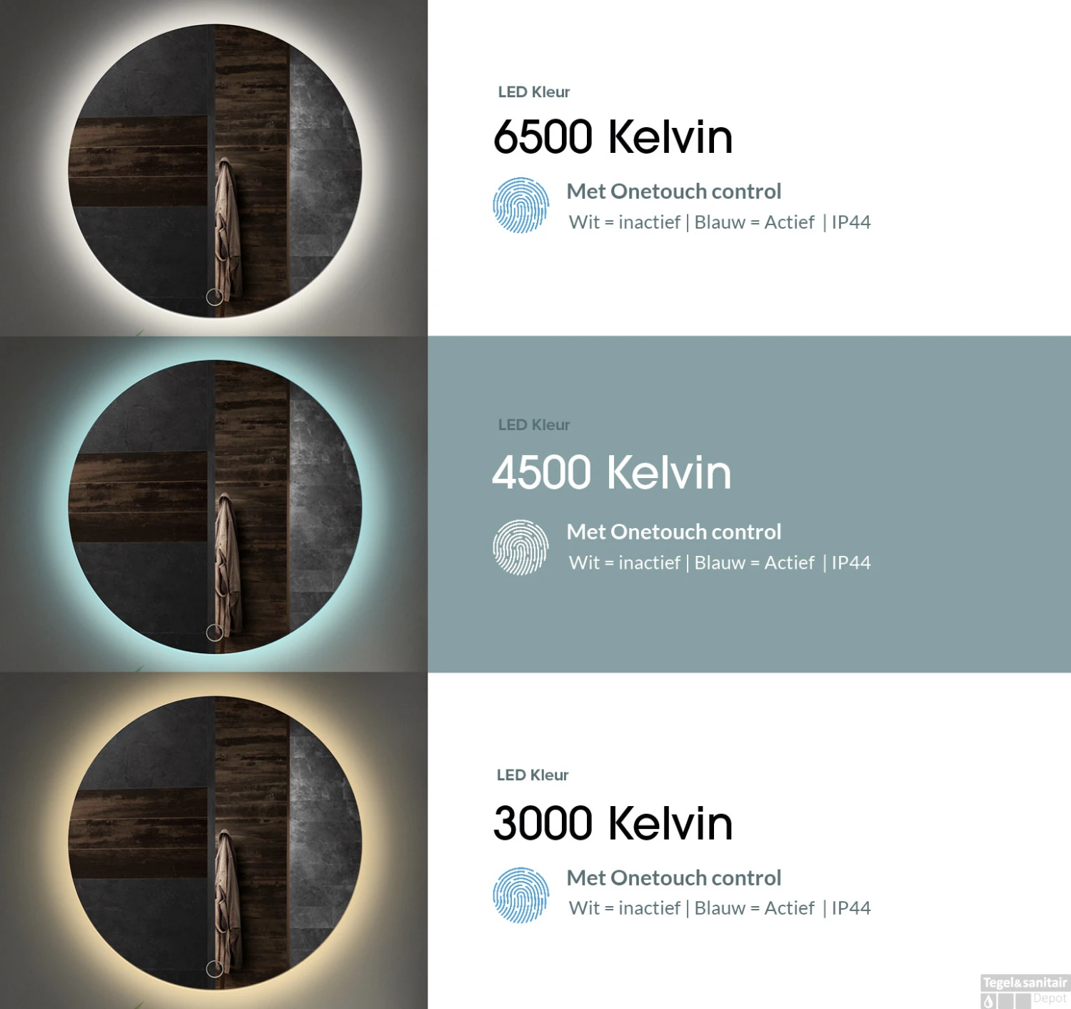 Spiegel Boss & Wessing Star Rond Met LED 120 Cm Mat Goud 4 Spiegel Boss & Wessing Star Rond Met LED 120 Cm Mat Goud - Afbeelding 4