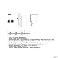 Zijwand Sealskin 'I AM' 90x200cm Chroom/Zilver Antikalk (voor Comb. Met Swingdeur) -Winkel Voor Huis- En Badkamerartikelen ck010906335100 zijwand get wet by sealskin i am 90x200cm chroom zilver antikalk tech