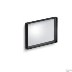 Clou Look At Me Spiegel Met Omlijsting Mat Zwart En Inleg Planchet In Glas 70x8x50cm