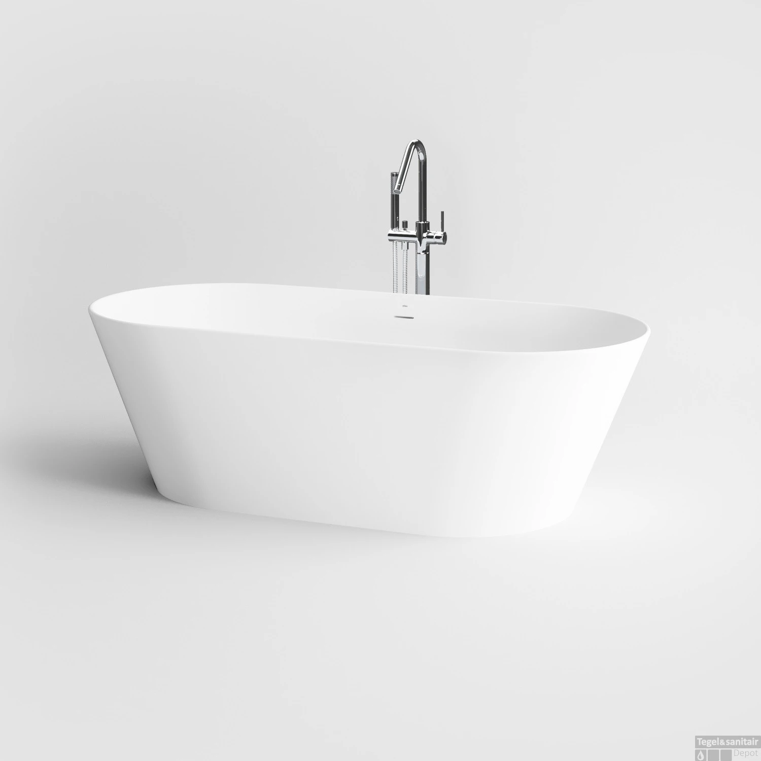 Clou Solium Vrijstaand Ligbad Met Overloop En Plug En Sifon Wit Aluit 175x80x53.5cm - Afbeelding 2