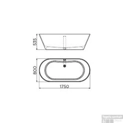 Clou Solium Vrijstaand Ligbad Met Overloop En Plug En Sifon Wit Aluit 175x80x53.5cm -Winkel Voor Huis- En Badkamerartikelen clou solium vrijstaand ligbad met overloop en plug en sifon wit aluit 175x80x53.5cm tech