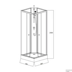 Complete Douchecabine VM Khone I 80x80x207 Cm Hoekinstap Mat Wit -Winkel Voor Huis- En Badkamerartikelen complete douchecabine vm khone i 80x80x207 cm hoekinstap mat wit tech