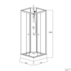 Complete Douchecabine VM Khone II 90x90x207 Cm Hoekinstap Mat Wit -Winkel Voor Huis- En Badkamerartikelen complete douchecabine vm khone i 90x90x207 cm hoekinstap mat wit tech