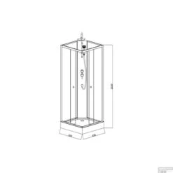 Complete Douchecabine VM Khone III 80x80x220 Cm Hoekinstap Mat Wit -Winkel Voor Huis- En Badkamerartikelen complete douchecabine vm khone iii 80x80x220 cm hoekinstap mat wit tech