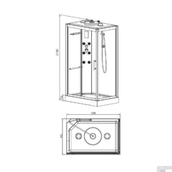 Complete Douchecabine Wiesbaden Sunshine 120x90x218 Cm 5mm (Links) -Winkel Voor Huis- En Badkamerartikelen complete douchecabine wiesbaden sunshine 120x90x218 cm 5mm links tech