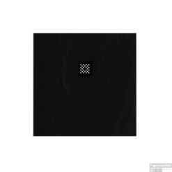 Douchebak Sanitop Just Creating Relievo Crag 90x90 Cm Mat Zwart