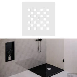 Douchebak Sanitop Just Creating Relievo Crag 90x90 Cm Mat Zwart -Winkel Voor Huis- En Badkamerartikelen db rc90x90z 4