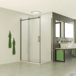 BWS Douchecabine | Supreme | Schuifdeur | Rechthoek 100x80cm | Nano Coating | RVS Profiel -Winkel Voor Huis- En Badkamerartikelen douchecabine boss wessing supreme 100x80 cm nano coating rvs profiel sfeer5