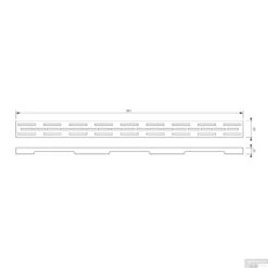 Douchegootrooster Brauer StanGrid RVS Standaard Tbv Douchegoot STD/W/PS 90x7 Cm -Winkel Voor Huis- En Badkamerartikelen douchegootrooster brauer rvs standaard tbv douchegoot std w ps 90x7 cm tec