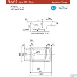 Zitbad Allibert Flavis 105x70 Cm -Winkel Voor Huis- En Badkamerartikelen flavis 105x70 tech