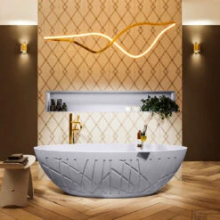 HOLM Vrijstaand Bad 180x85cm Kleur Cale / Cale -Winkel Voor Huis- En Badkamerartikelen holm 2 00021