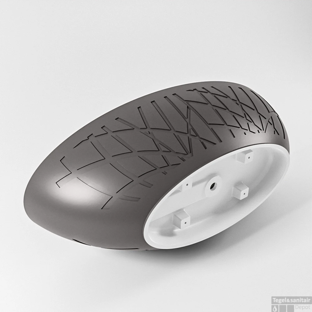 HOLM Vrijstaand Bad 180x85cm Kleur Dark Grey / Dark Grey 6 HOLM Vrijstaand Bad 180x85cm Kleur Dark Grey / Dark Grey - Afbeelding 6